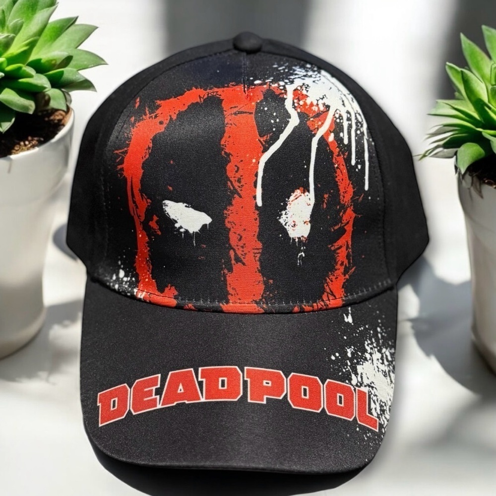 2 for $30 🆕 Deadpool Graphic Black Satin Cap